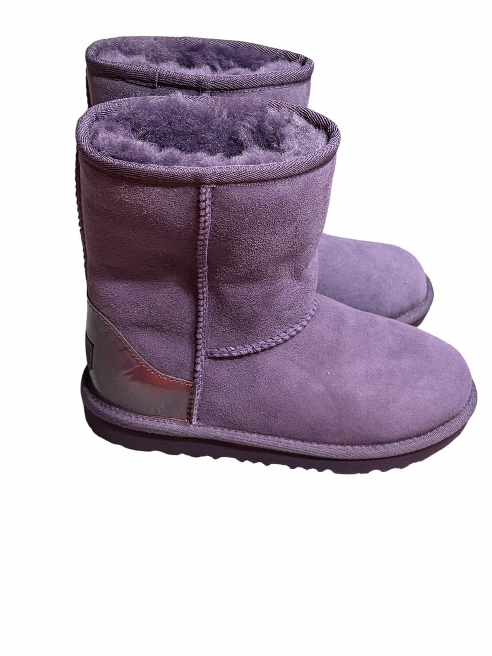 UGG Kids Purple Suede Shearling Boots